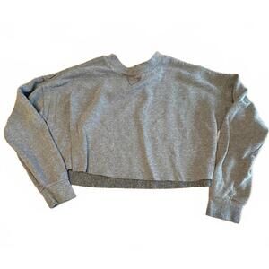 Colsie Medium Gray Cropped Sweatshirt Womens